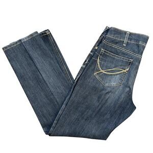 Ariat Jeans Womens 32R Blue Real Riding Nadia Straight Western Cowgirl Denim